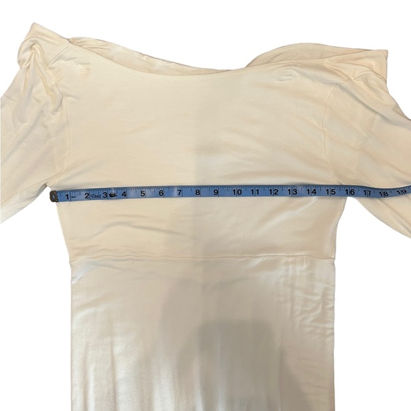 SEXY MAMA Maternity white Dress stretch long sleeves small train size Medium - Picture 10 of 14